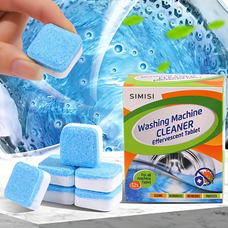 Limpiador de Lavadora en Patillas- Ropa Olorosa y limpia - 3 cajas de 12 Pastillas