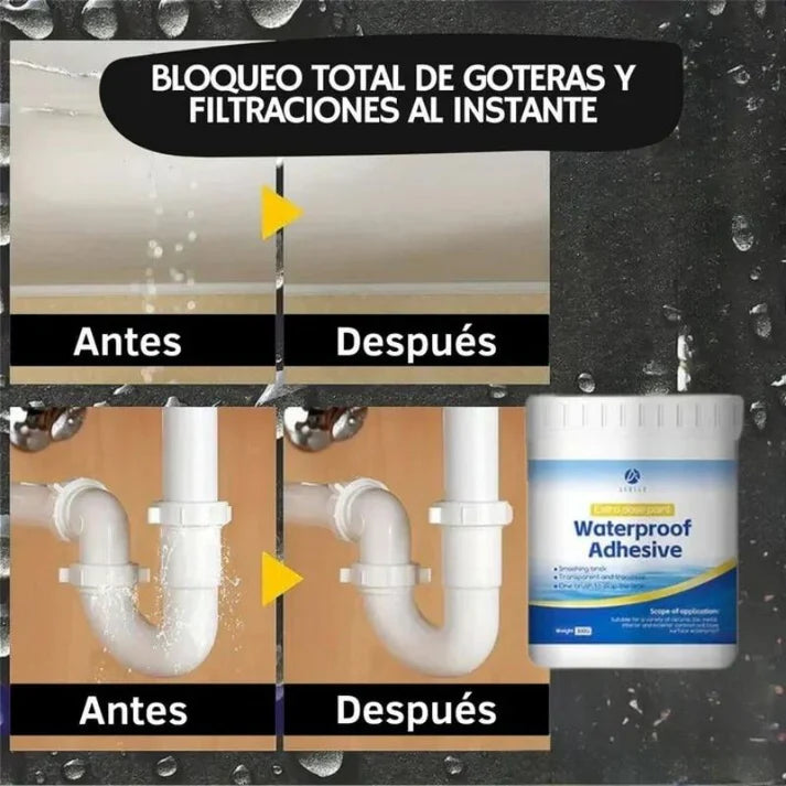 Sellador Adhesivo Transparente 2x1 - No mas Humedad en tu hogar (300 g.)