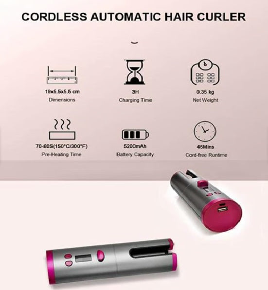 Rizador Inalámbrico Para Cabello