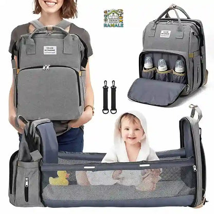 MOCHILA CUNA Y MUDADOR - VIAJA Y DESCANSA- TU BEBE CÓMODO Y SEGURO EN CUALQUIER AVENTURA