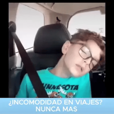 REPOSACABEZAS DE AUTO - DUERME COMODO INCLUSO EN VIAJES LARGOS - NEGRO