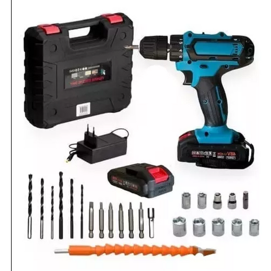 Taladro 48V inalámbrico 2 Bat con accesorios