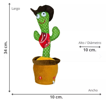 Cactus Vaquero Bailarín Imita Voz Música