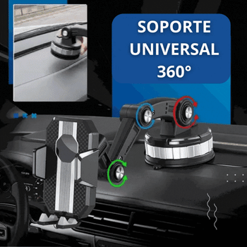 Soporte SpinMount 360°- Fija tu celular al instante - Conduce seguro desde el primer uso