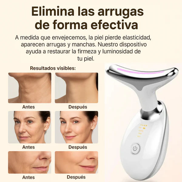 MASAJEADOR FOTOLUMINICO REDUCTOR DE ARRUGAS Y PAPADA- PIEL FIRME Y LUMINOSA