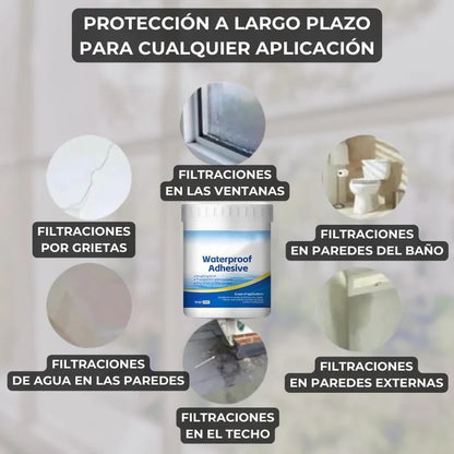 Sellador Adhesivo Transparente 2x1 - No mas Humedad en tu hogar (300 g.)