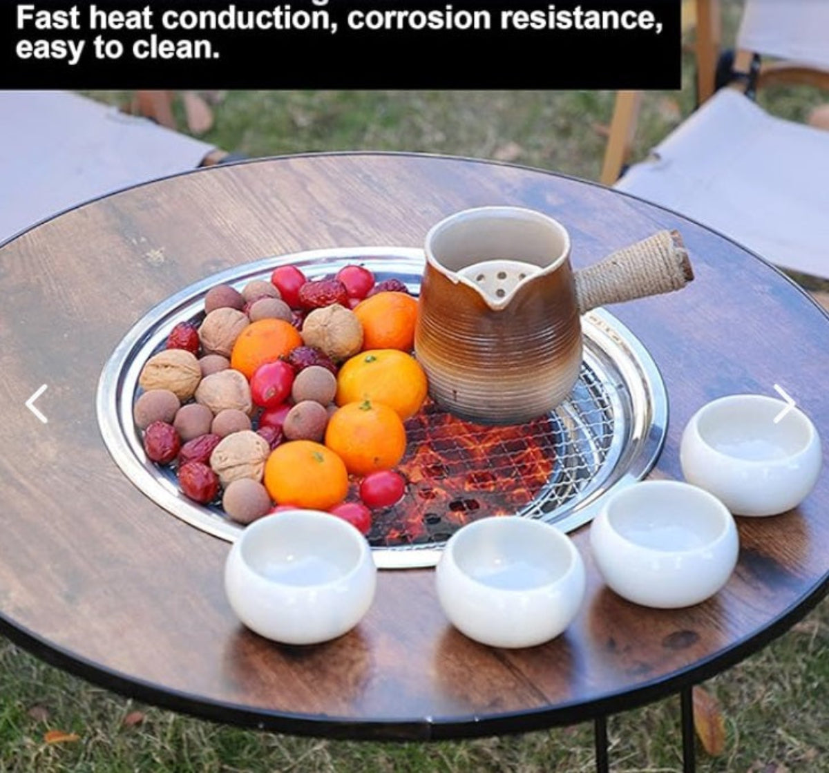 MESA PLEGABLE CON PARRILLA