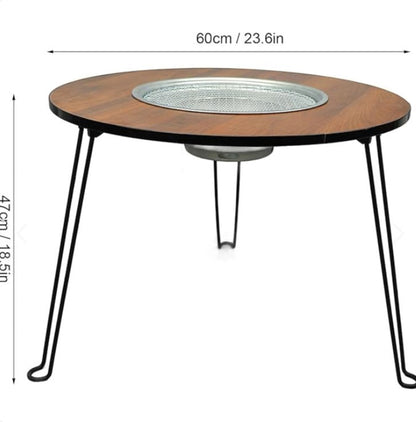 MESA PLEGABLE CON PARRILLA