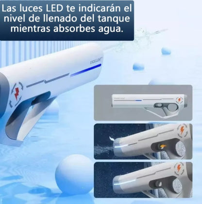 Pistola De Agua Blanca Potente Con Luces