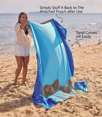 Manta De Playa A Prueba De Arena Azul